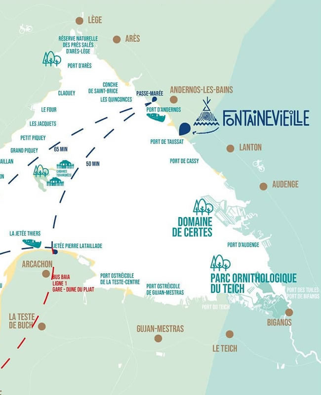Karte Campingplatz Fontaine Vieille